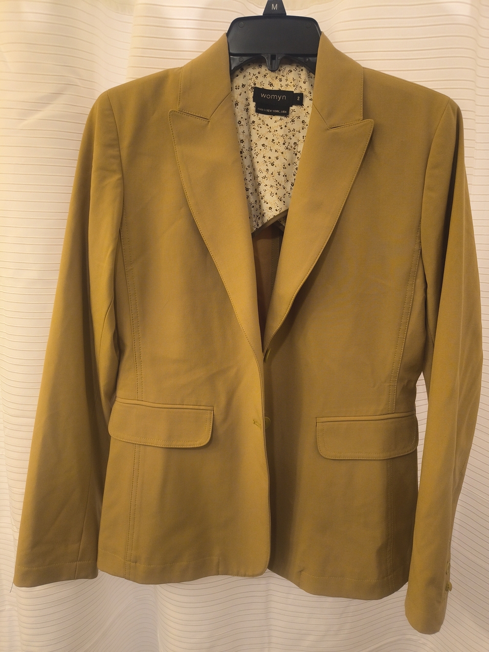 Womyn Mustard Tailored Blazer